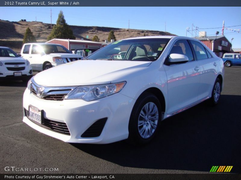 Super White / Ash 2012 Toyota Camry LE
