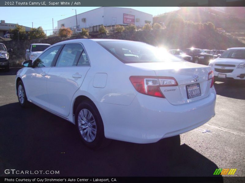 Super White / Ash 2012 Toyota Camry LE