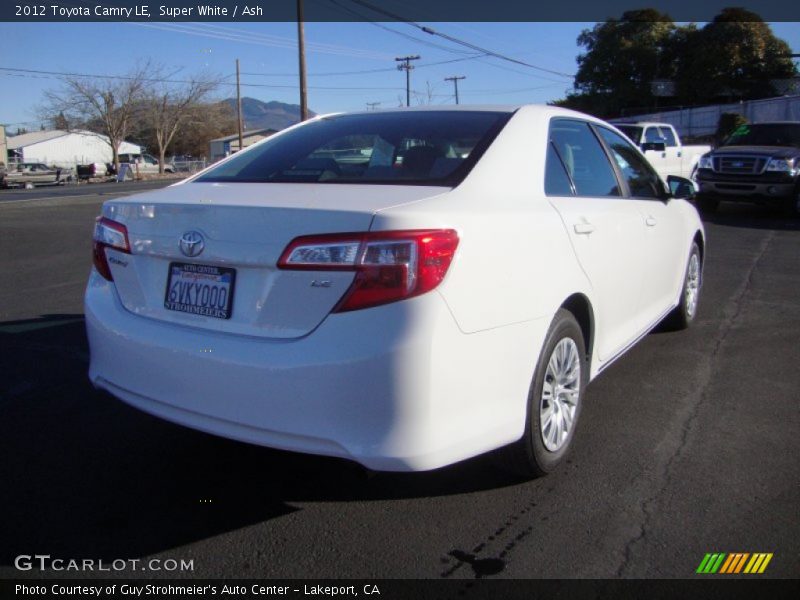 Super White / Ash 2012 Toyota Camry LE