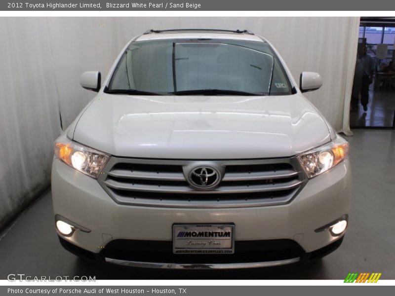Blizzard White Pearl / Sand Beige 2012 Toyota Highlander Limited