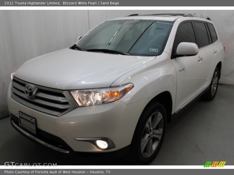 Blizzard White Pearl / Sand Beige 2012 Toyota Highlander Limited
