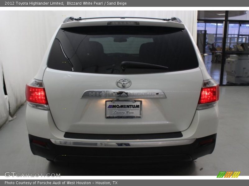 Blizzard White Pearl / Sand Beige 2012 Toyota Highlander Limited