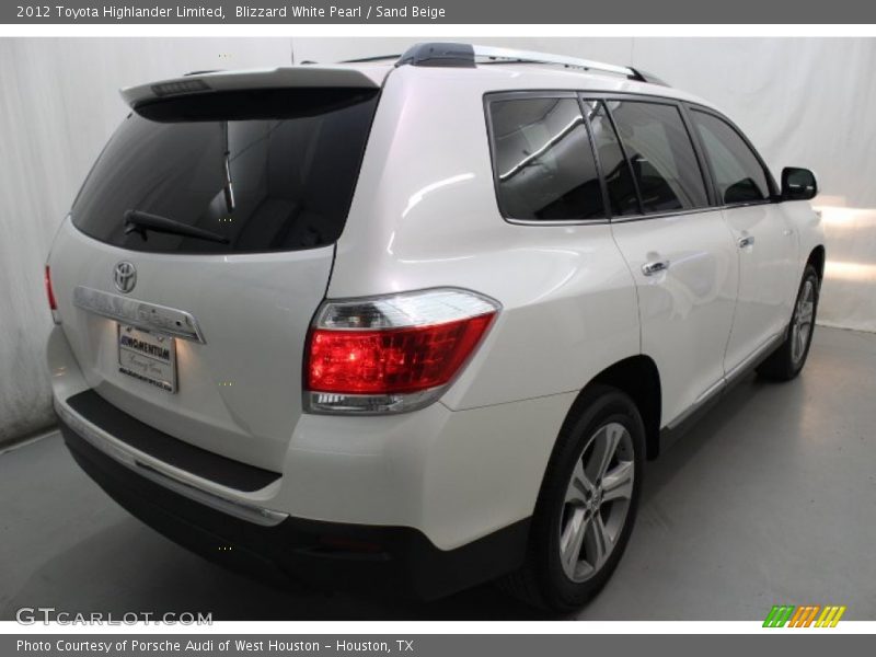 Blizzard White Pearl / Sand Beige 2012 Toyota Highlander Limited