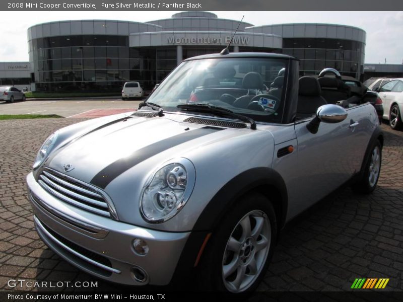 Pure Silver Metallic / Panther Black 2008 Mini Cooper Convertible