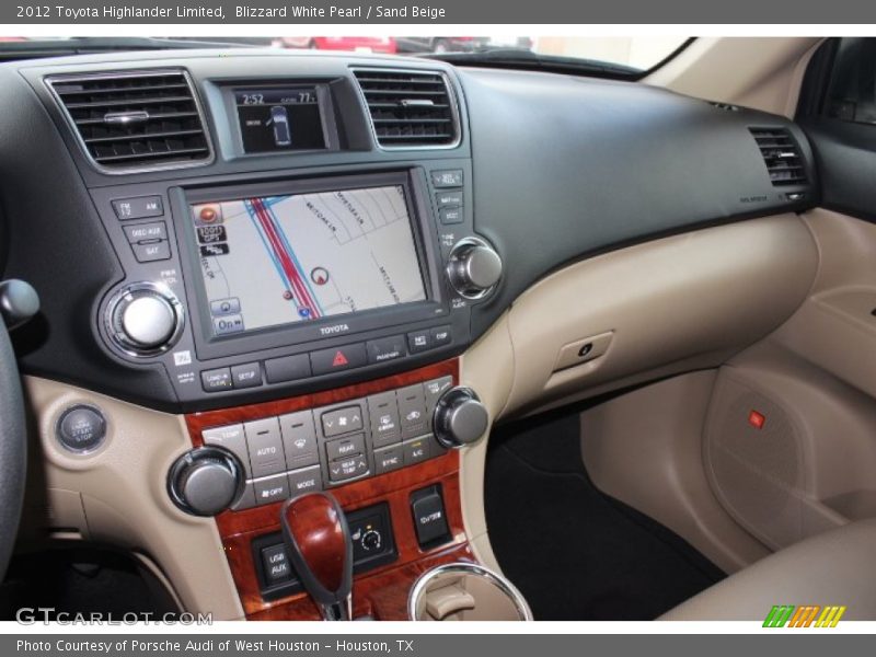 Blizzard White Pearl / Sand Beige 2012 Toyota Highlander Limited