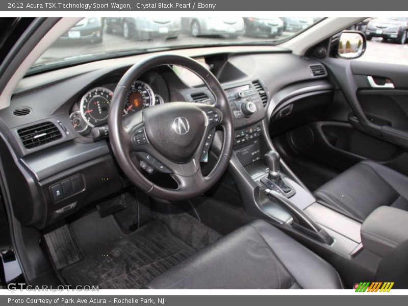 Crystal Black Pearl / Ebony 2012 Acura TSX Technology Sport Wagon