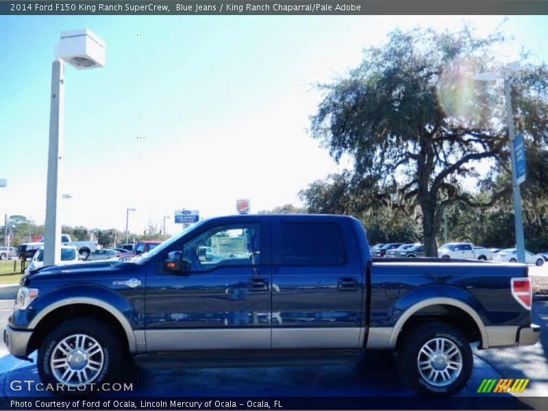 Blue Jeans / King Ranch Chaparral/Pale Adobe 2014 Ford F150 King Ranch SuperCrew