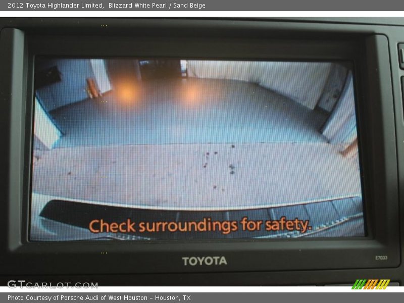 Blizzard White Pearl / Sand Beige 2012 Toyota Highlander Limited