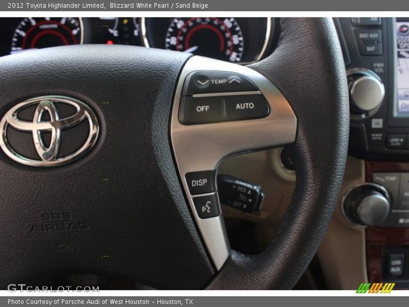 Blizzard White Pearl / Sand Beige 2012 Toyota Highlander Limited