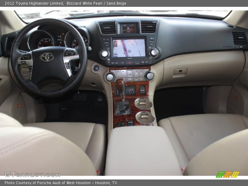 Blizzard White Pearl / Sand Beige 2012 Toyota Highlander Limited