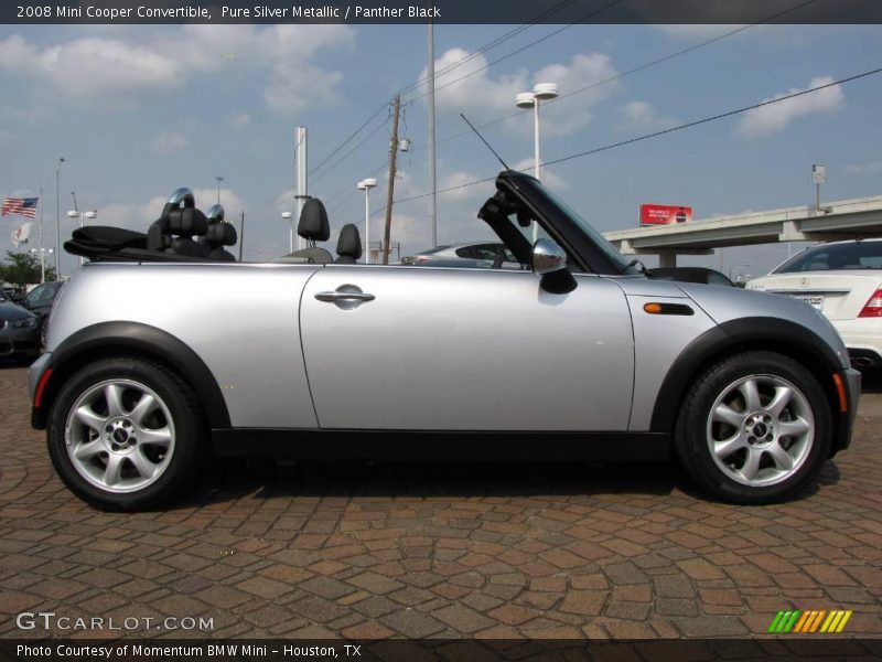 Pure Silver Metallic / Panther Black 2008 Mini Cooper Convertible