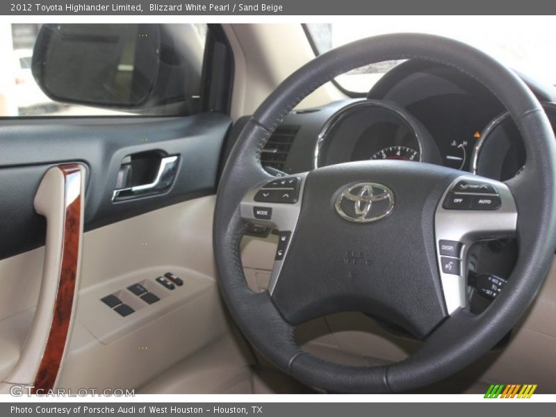 Blizzard White Pearl / Sand Beige 2012 Toyota Highlander Limited