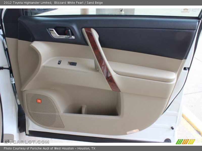 Blizzard White Pearl / Sand Beige 2012 Toyota Highlander Limited