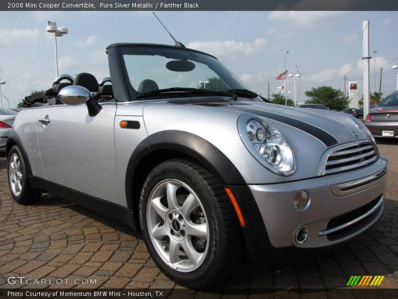 Pure Silver Metallic / Panther Black 2008 Mini Cooper Convertible