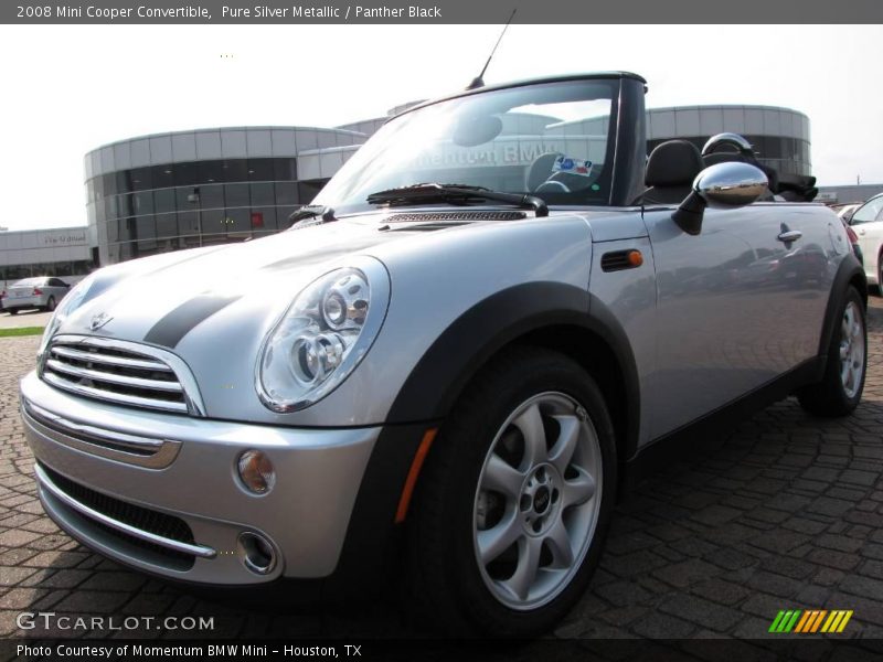 Pure Silver Metallic / Panther Black 2008 Mini Cooper Convertible