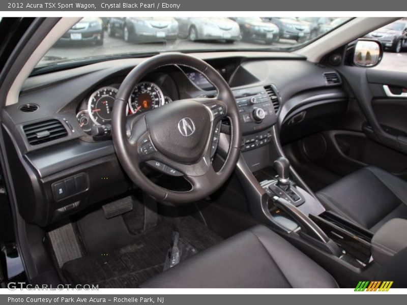Crystal Black Pearl / Ebony 2012 Acura TSX Sport Wagon