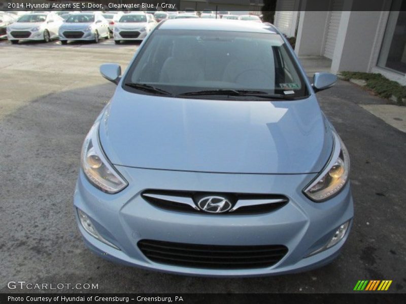Clearwater Blue / Gray 2014 Hyundai Accent SE 5 Door