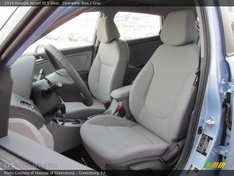 Clearwater Blue / Gray 2014 Hyundai Accent SE 5 Door