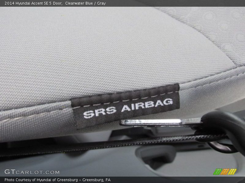 Clearwater Blue / Gray 2014 Hyundai Accent SE 5 Door