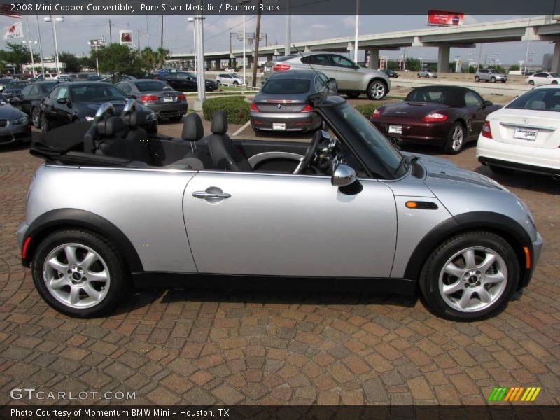 Pure Silver Metallic / Panther Black 2008 Mini Cooper Convertible