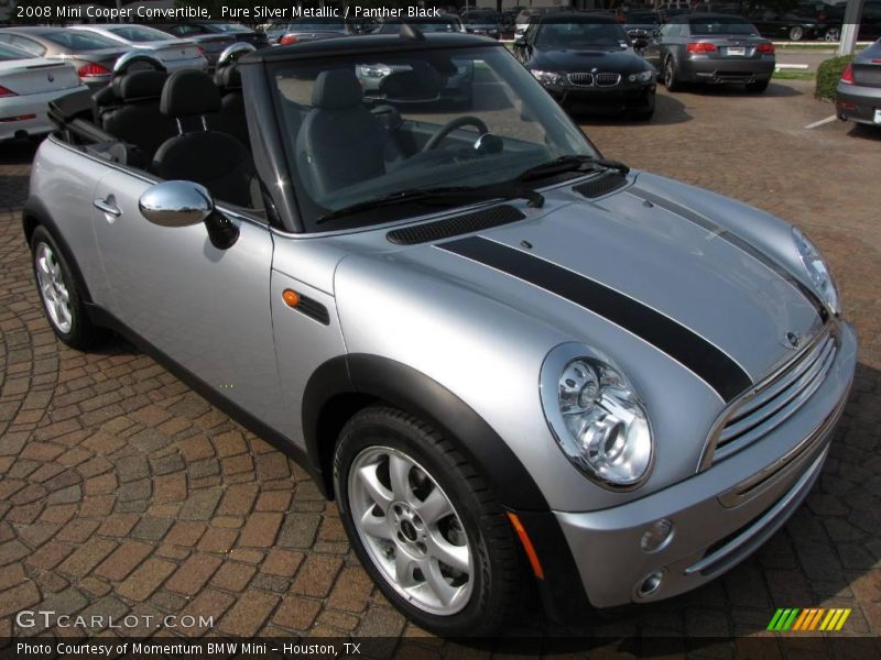 Pure Silver Metallic / Panther Black 2008 Mini Cooper Convertible