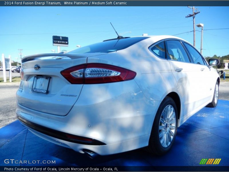 White Platinum / Medium Soft Ceramic 2014 Ford Fusion Energi Titanium