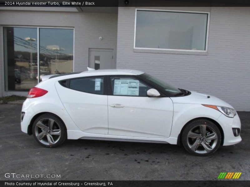 Elite White / Black 2014 Hyundai Veloster Turbo