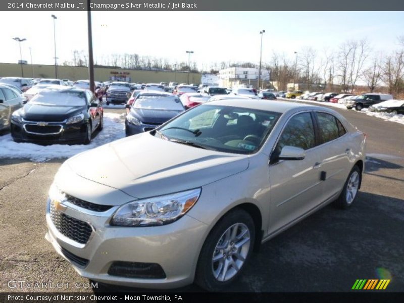 Champagne Silver Metallic / Jet Black 2014 Chevrolet Malibu LT