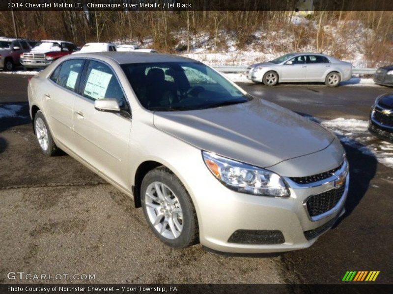 Champagne Silver Metallic / Jet Black 2014 Chevrolet Malibu LT