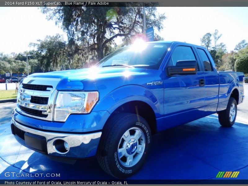 Blue Flame / Pale Adobe 2014 Ford F150 XLT SuperCab