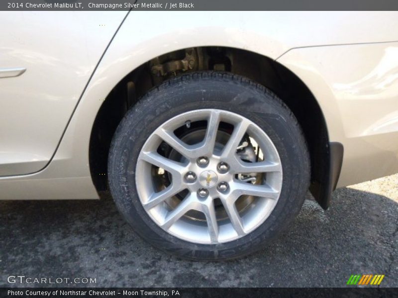 Champagne Silver Metallic / Jet Black 2014 Chevrolet Malibu LT