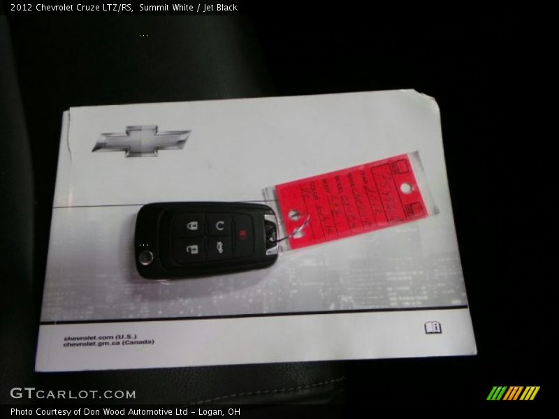 Summit White / Jet Black 2012 Chevrolet Cruze LTZ/RS