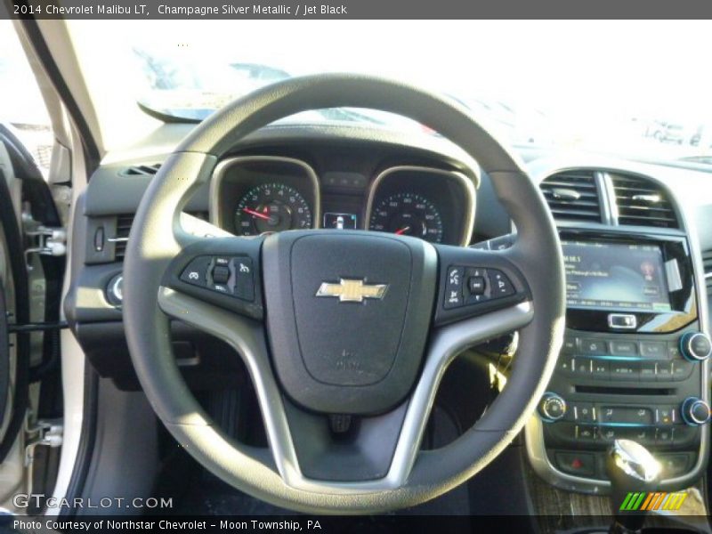 Champagne Silver Metallic / Jet Black 2014 Chevrolet Malibu LT