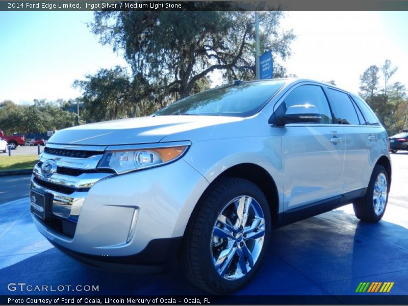 Ingot Silver / Medium Light Stone 2014 Ford Edge Limited