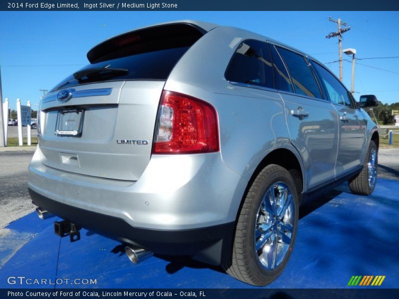Ingot Silver / Medium Light Stone 2014 Ford Edge Limited