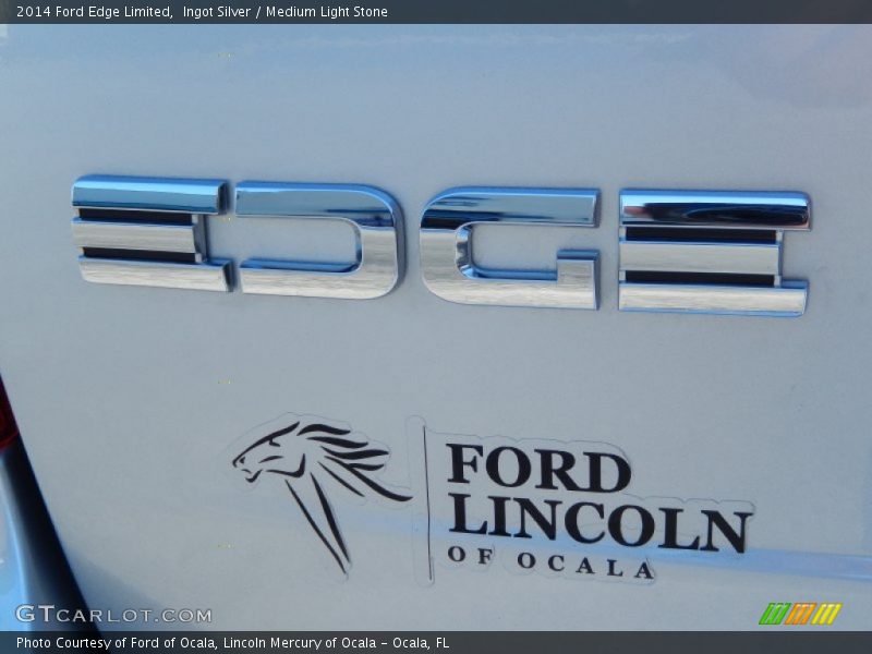 Ingot Silver / Medium Light Stone 2014 Ford Edge Limited