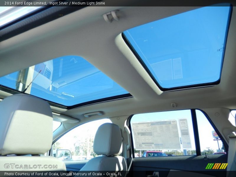 Ingot Silver / Medium Light Stone 2014 Ford Edge Limited