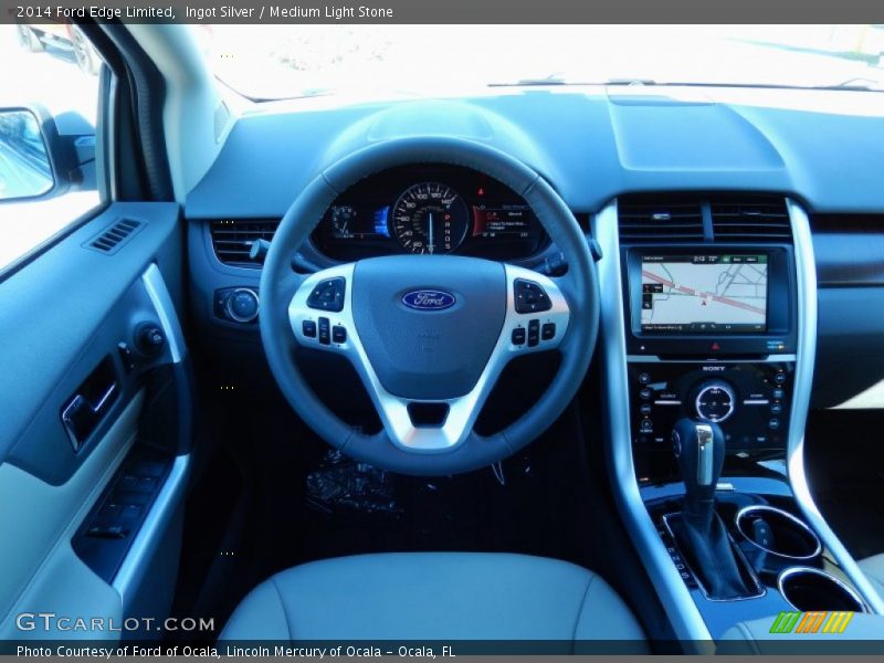Ingot Silver / Medium Light Stone 2014 Ford Edge Limited