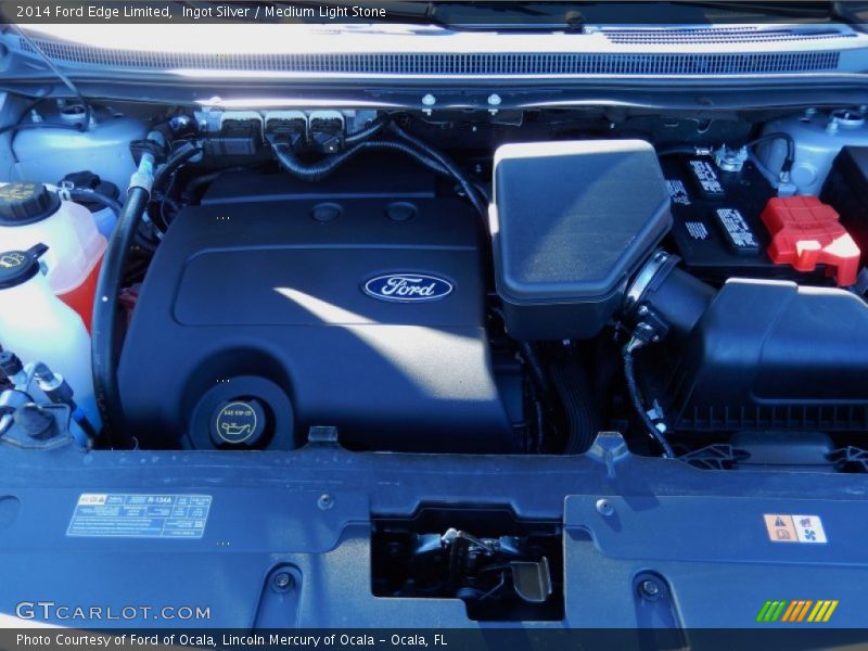 Ingot Silver / Medium Light Stone 2014 Ford Edge Limited