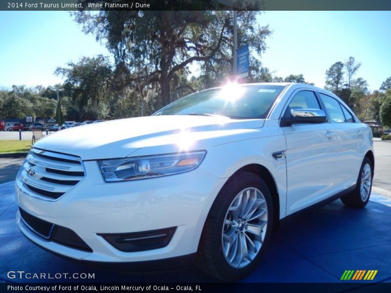 White Platinum / Dune 2014 Ford Taurus Limited