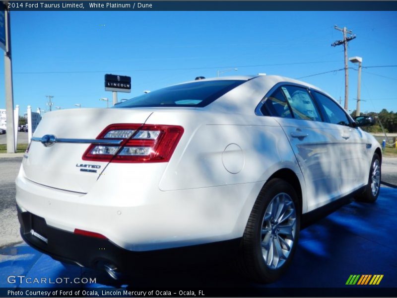 White Platinum / Dune 2014 Ford Taurus Limited