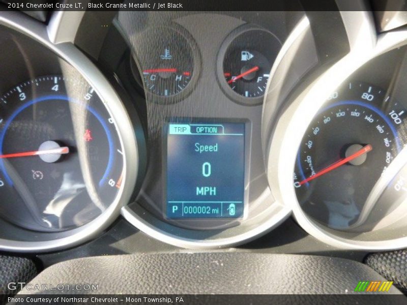 Black Granite Metallic / Jet Black 2014 Chevrolet Cruze LT
