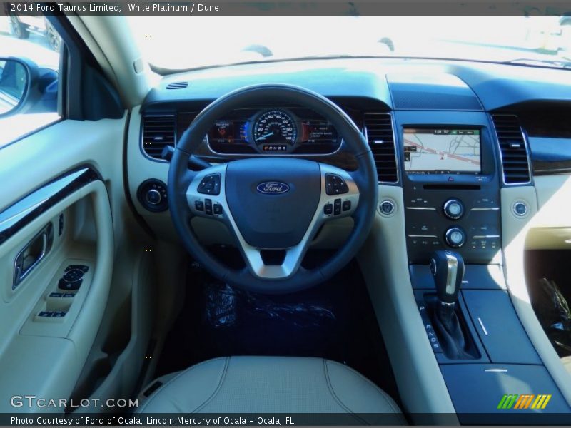 White Platinum / Dune 2014 Ford Taurus Limited