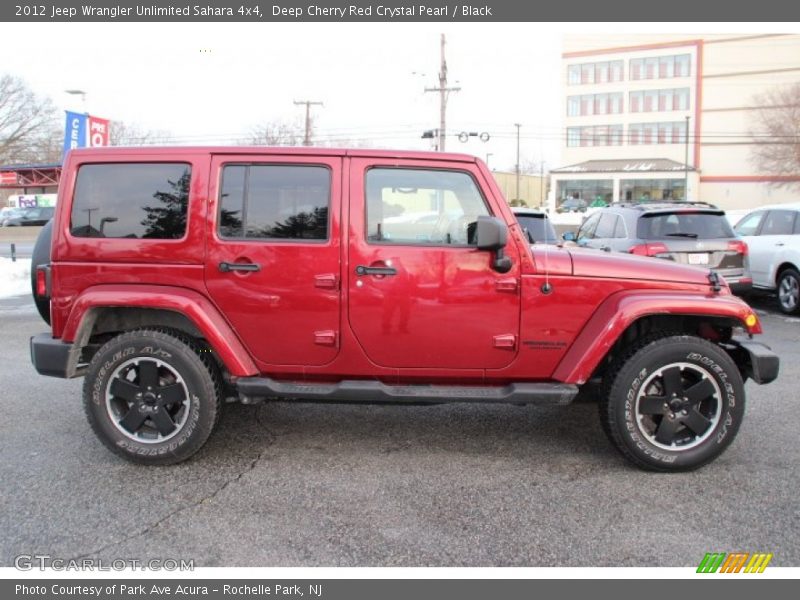 Deep Cherry Red Crystal Pearl / Black 2012 Jeep Wrangler Unlimited Sahara 4x4