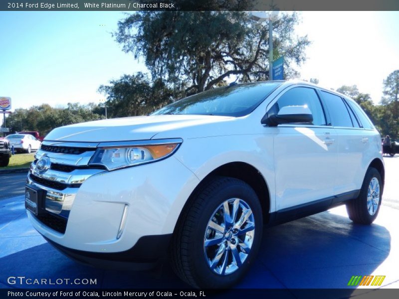 White Platinum / Charcoal Black 2014 Ford Edge Limited