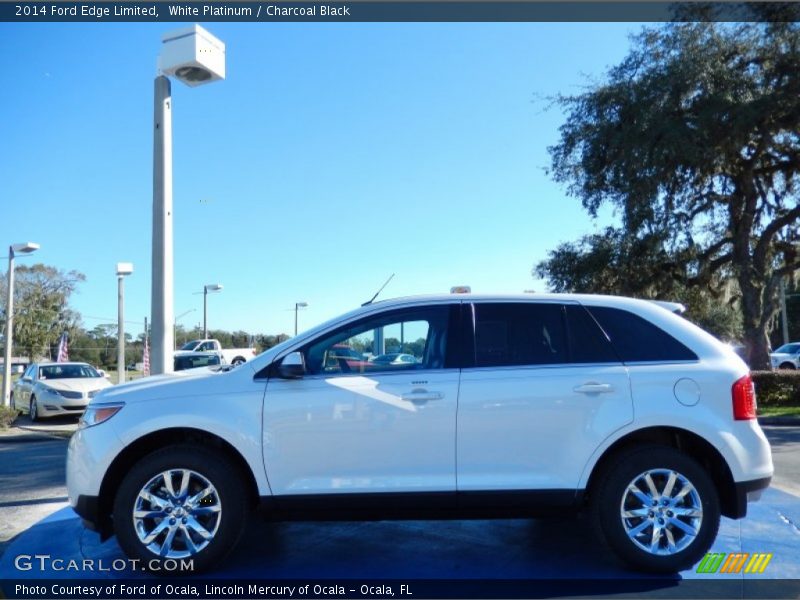 White Platinum / Charcoal Black 2014 Ford Edge Limited