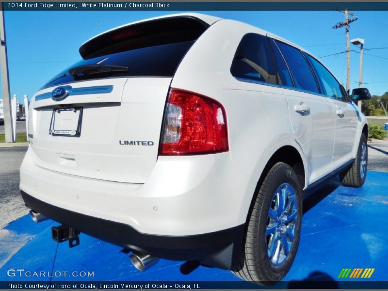 White Platinum / Charcoal Black 2014 Ford Edge Limited