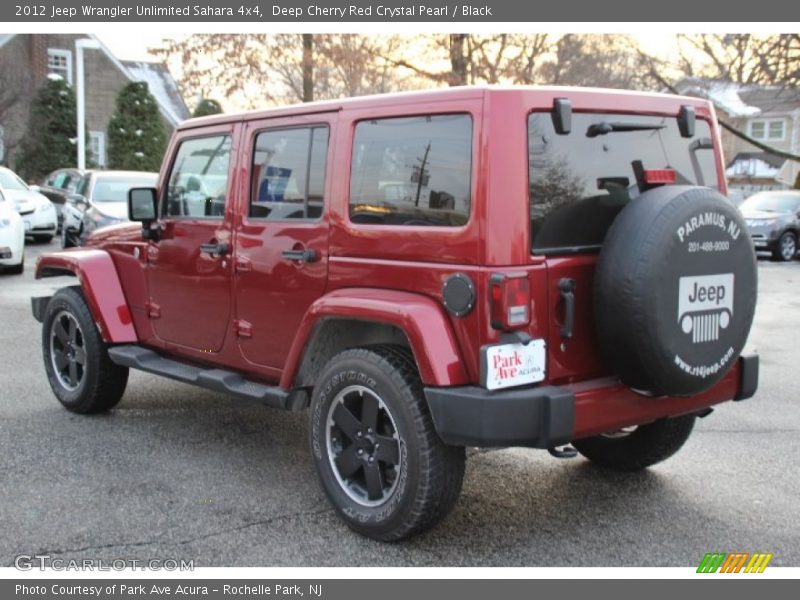 Deep Cherry Red Crystal Pearl / Black 2012 Jeep Wrangler Unlimited Sahara 4x4