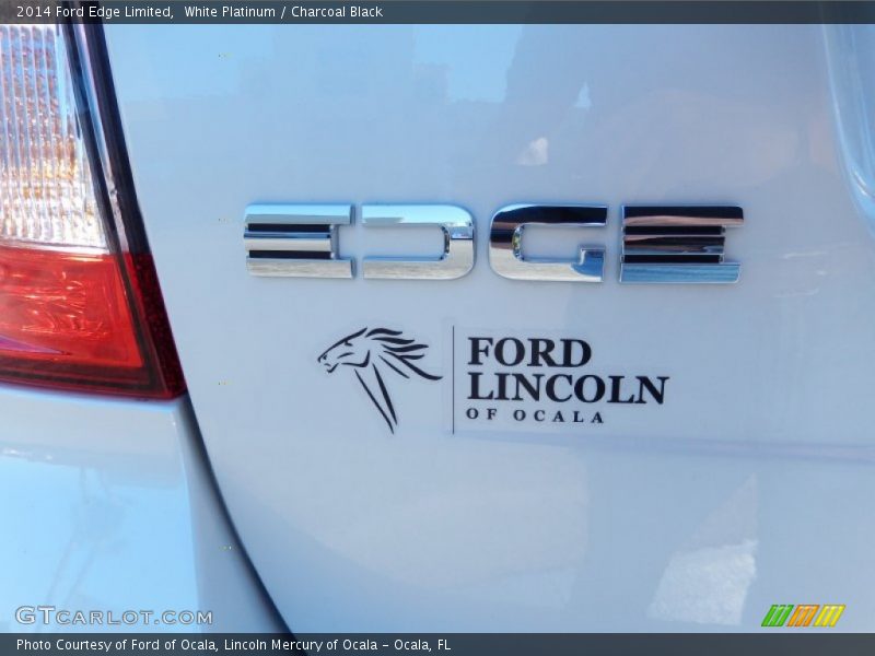 White Platinum / Charcoal Black 2014 Ford Edge Limited
