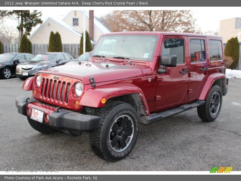 Deep Cherry Red Crystal Pearl / Black 2012 Jeep Wrangler Unlimited Sahara 4x4